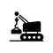 Black solid icon for Lifting, crane and vehicle