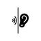 Black solid icon for Listen, hark and hear