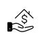 Black solid icon for Loan Money, borrower and bribery