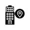 Black solid icon for Local, maps and localization