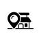 Black solid icon for Locale, place and spot