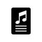 Black solid icon for Lyric, studio and music