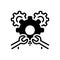 Black solid icon for Machinist, setting and tool