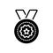 Black solid icon for Medal Award, reward and wreath