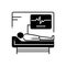 Black solid icon for Medical supervision, care and treatment