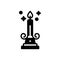 Black solid icon for Memorial, monument and statue