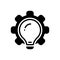 Black solid icon for Methodologies, brainstorm and plan