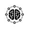 Black solid icon for Mind share, thoughts and neurone