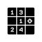 Black solid icon for Minesweeper, alicante and technology