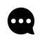 Black solid icon for Misc, bubble and message