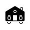 Black solid icon for Mobilhome, dynamic and mobile