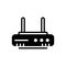 Black solid icon for Modem, broadband and routing