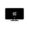 Black solid icon for Monitor, screens and desktops
