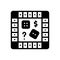 Black solid icon for Monopoly, sport and game
