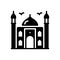 Black solid icon for The, mosque and architecture