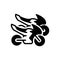 Black solid icon for Motorcycles, motorbike and bike