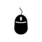 Black solid icon for Mouse, computer and hardware