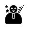 Black solid icon for Naive, businessman and innocent