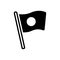 Black solid icon for National, vernacular and flag