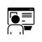 Black solid icon for Netizen, mainstream and newspapers