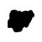 Black solid icon for Nigeria, kenya and map