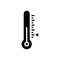 Black solid icon for Normally, ordinarily and temperature,
