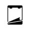 Black solid icon for Note, paper and notepaper