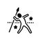 Black solid icon for Olympic, javelin and throw