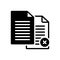 Black solid icon for Paperless, cancel and invalidation