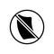 Black solid icon for Paperless, cancel and invalidation