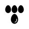 Black solid icon for Particularly, egg and singularly