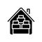 Black solid icon for Penus, house and goods