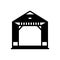 Black solid icon for Pergola, barbecue and excursion