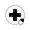 Black solid icon for Pharmacy online, pharmaceutical and medical