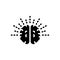 Black solid icon for Philosophy, mind and brain