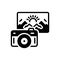 Black solid icon for Photographic, pictorial and camera