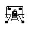 Black solid icon for Platforms, station and terminal