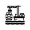 Black solid icon for Ports, seaport and harbor