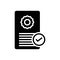 Black solid icon for Possess, acquire and documents