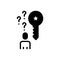 Black solid icon for Possibilities, probability and likelihood