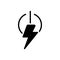 Black solid icon for Power, energy and voltage