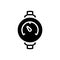 Black solid icon for Pressure Meter, manometer and ammeter