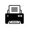 Black solid icon for Printer, printing and copier