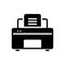 Black solid icon for Printer, publisher and compositor