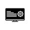 Black solid icon for Programmatic, coding and digital