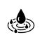 Black solid icon for Pure, drop and droplet