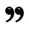 Black solid icon for Quote, dialog and speech