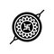 Black solid icon for Rakshabandhan, rakhi and brother