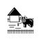Black solid icon for Ranching, pet and domestic