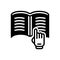 Black solid icon for Read, study and decipher